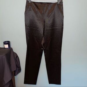 Theyskens’ Theory Casual Black Pants Satin Sheen Size 2